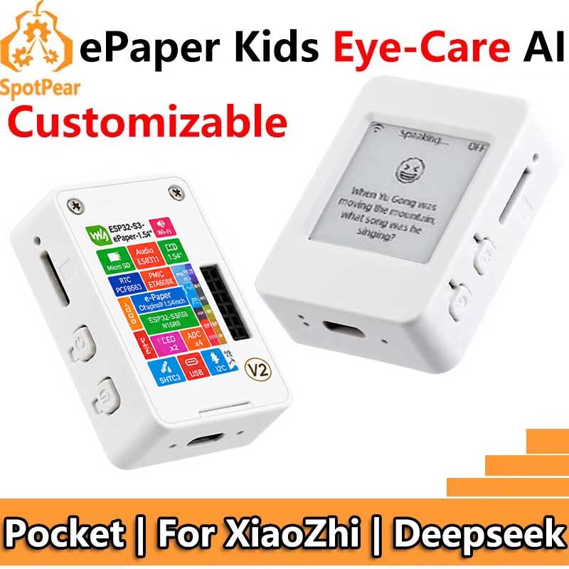Lolin S3 - ESP32-S3 AI 1.54インチ電子ペーパーAIoT開発ボード Xiaozhi Deepseek対応 タッチオプション搭載