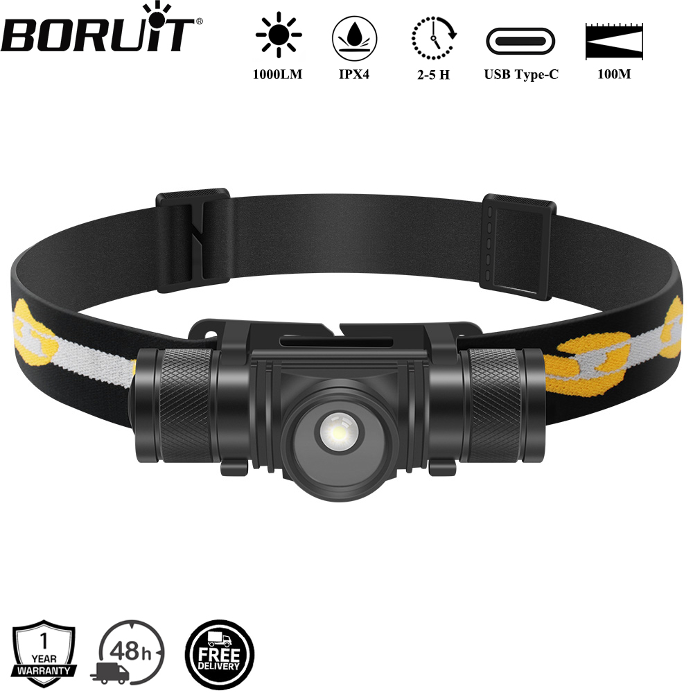 BORUiT D20 ズーム LED ヘッドランプ 1000 - Lolin D32 のレビューと価格