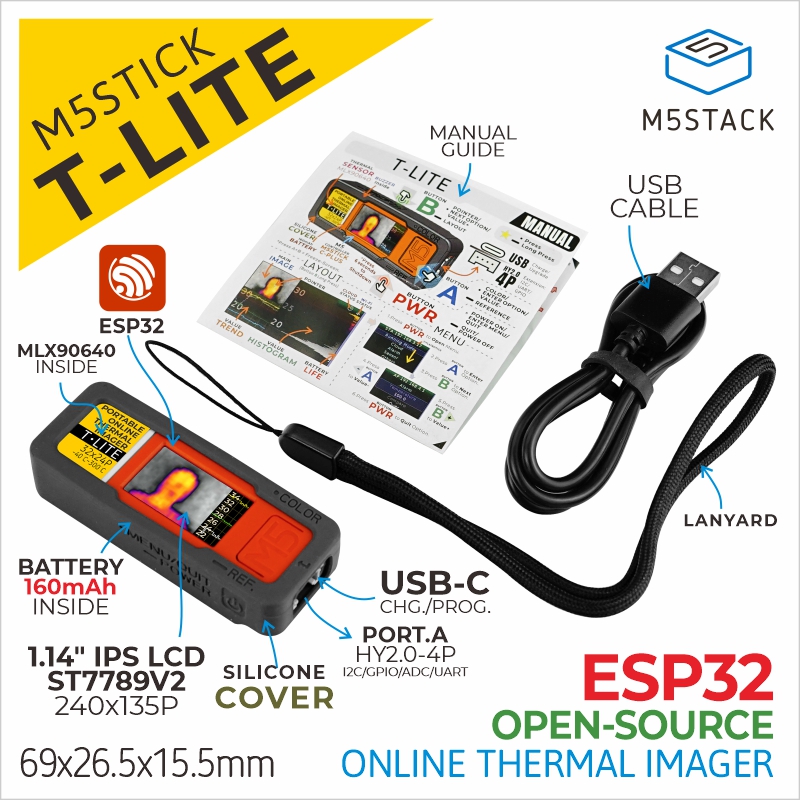 M5スタック公式m5stick t-liteサーマルカメラd - M5Stack Core2 のレビューと価格