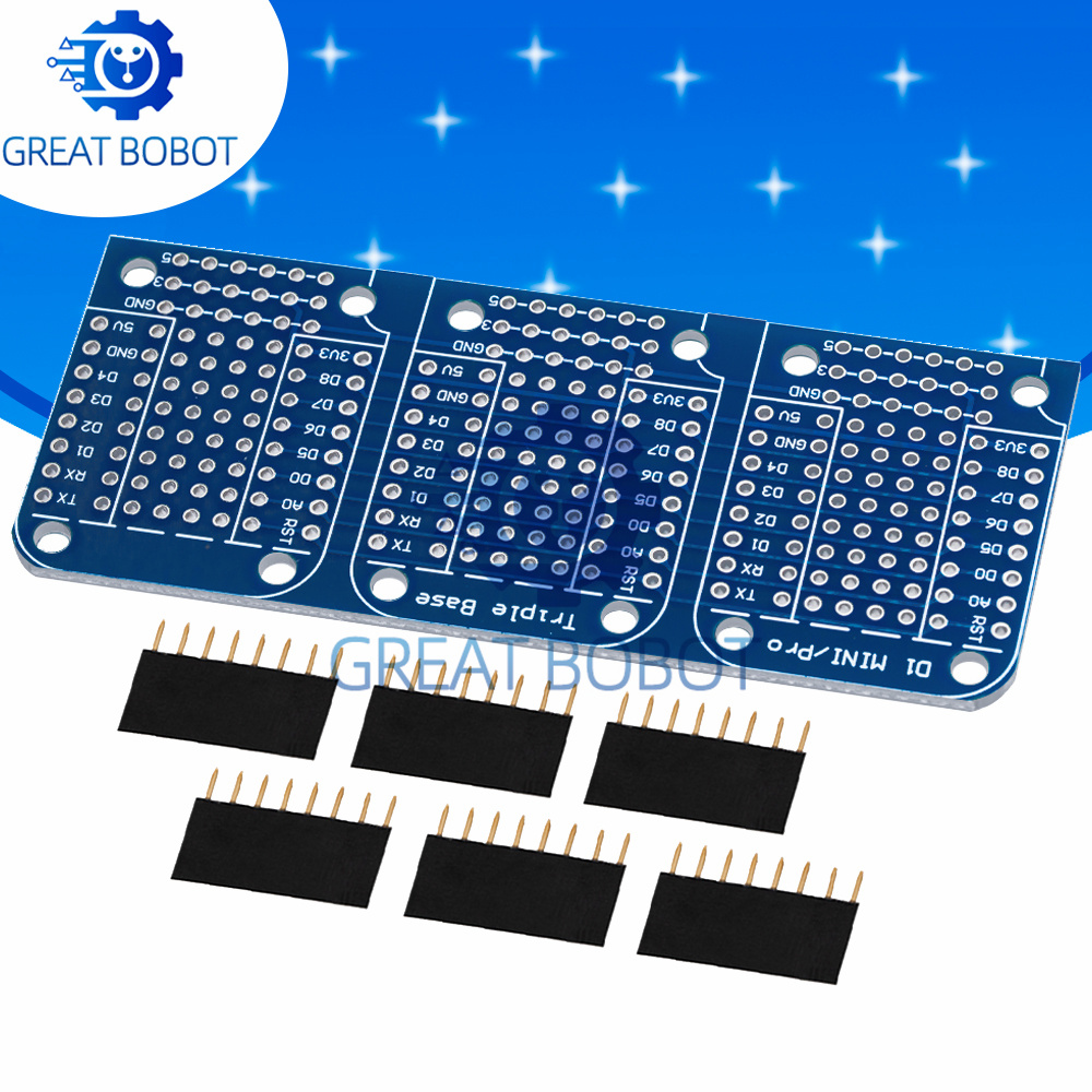 BS トリプルシールド WeMos D1 ミニ両面パーフボー - Wemos D1 Mini のレビューと価格