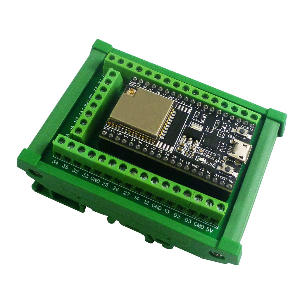 ESP32 DIN レールマウントネジ端子台アダプター ES - Devkitc のレビューと価格