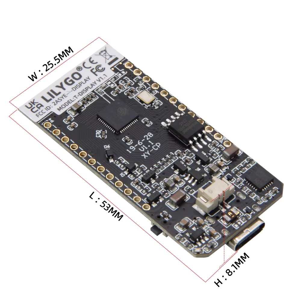 TTGO T-Display MCU32 1.14 インチ  - Ttgo Tdisplay のレビューと価格